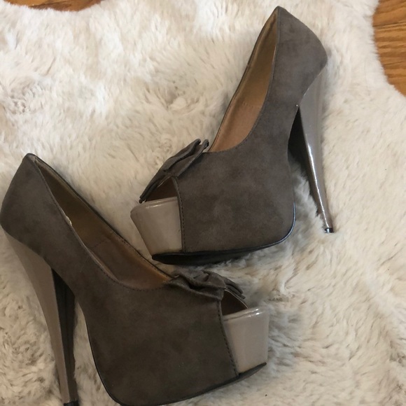 Leather platform heels - Picture 3 of 3